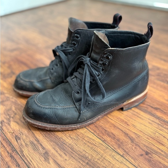 Rag & Bone Men’s Rowan Black Leather Cowhide Lace Up Boots | Size 41 / US 8 main image 5